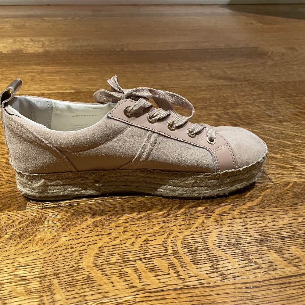 Sam Edelman Espadrille Wedge Shoe -Blush suede - Picture 1 of 12